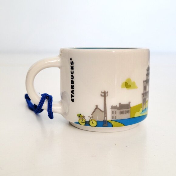 Starbucks Hanoi Vietnam You Are Here YAH Mini Coffee Mug Ornament - NEW - Picture 3 of 5